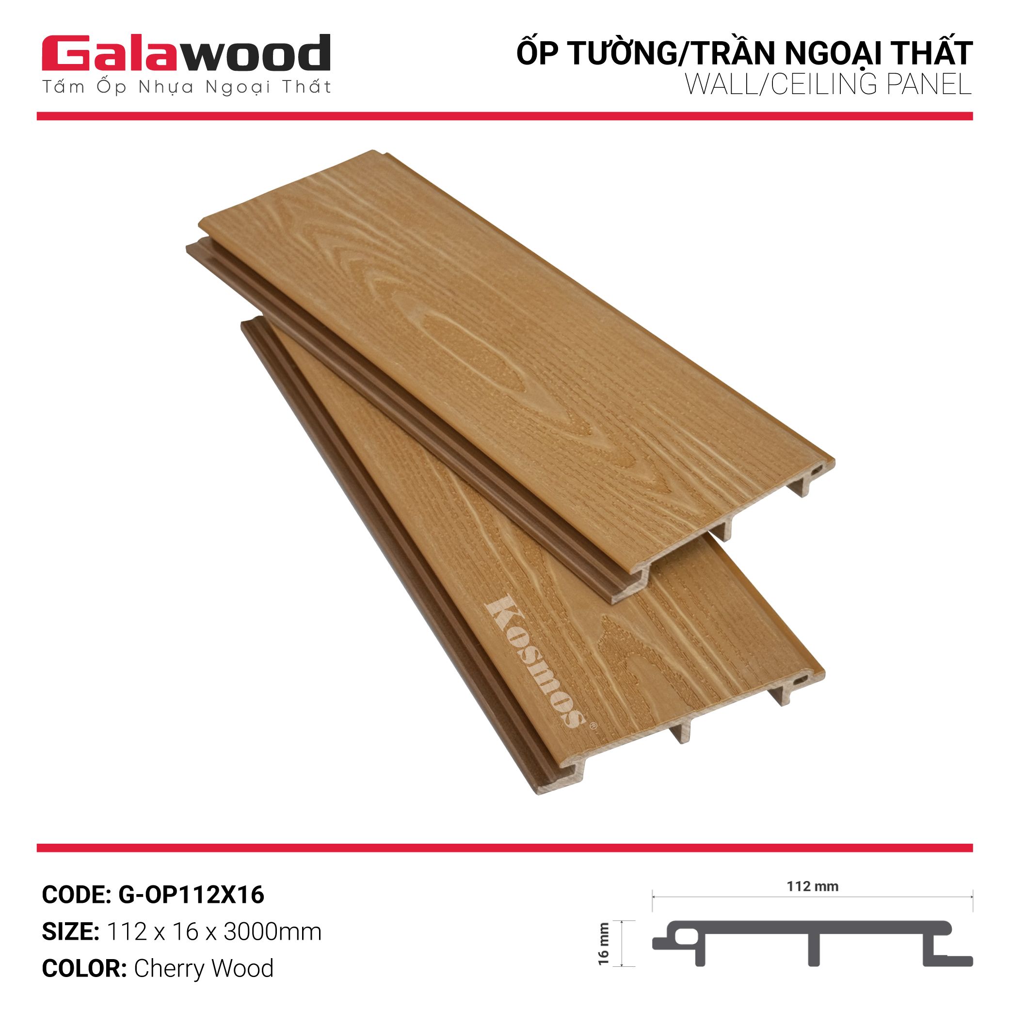 G-OP112X16 Cherry Wood