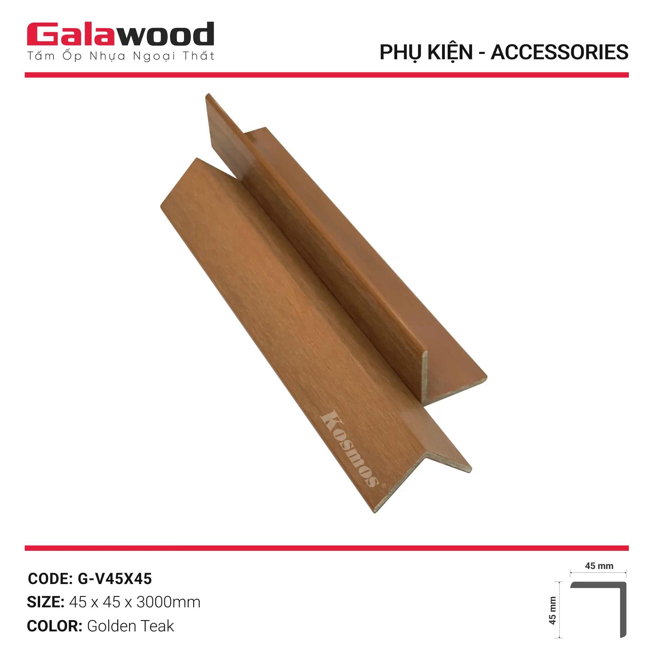 G-V45X45 Golden Teak